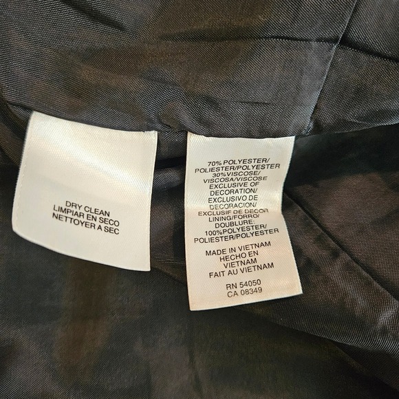 Jones Studio Herringbone Career Dress Black Trim Sleeveless Office - Picture 9 of 12